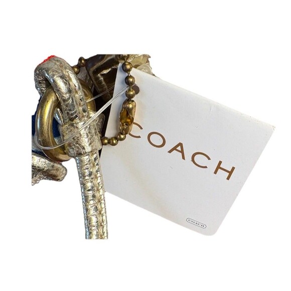 NEW COACH Womens Poppy Multi Color Removable Strap Signature C Metallic Leather - Picture 8 of 9